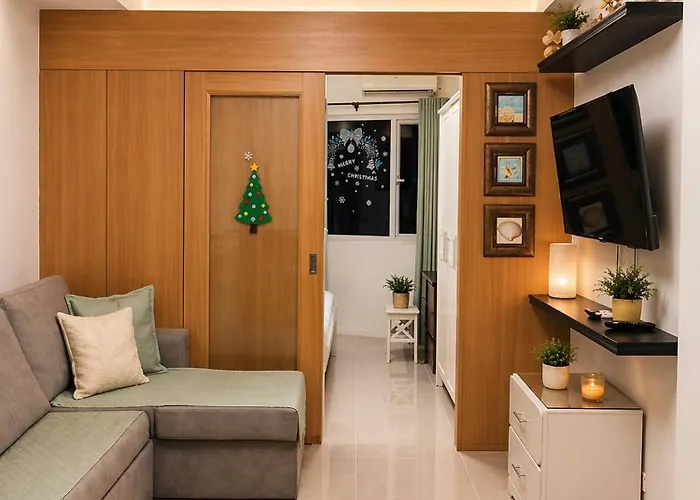 Luxe 1-bedroom Front Of Mall Of With View In Pasay Apartment